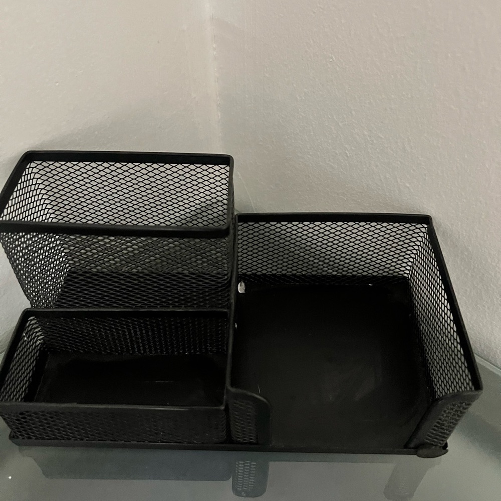 Black Mesh Desk Organizer